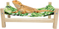 Bearded Dragon Bed, Wooden Reptile Sleeping Hammock, Bearded Dragon Tank Accessories, Habitat Accessories for Leopard Ge