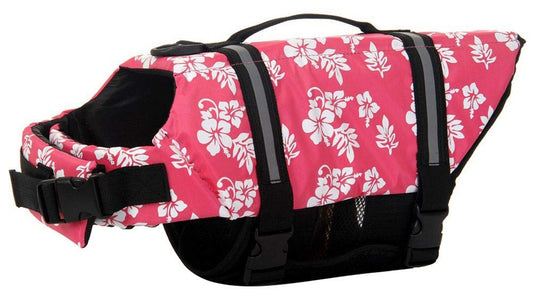 ChezAbbey Dog Life Jacket Adjustable Dog Lifevest Swimsuit Safety Vest Apparel Lifesaver Coat S