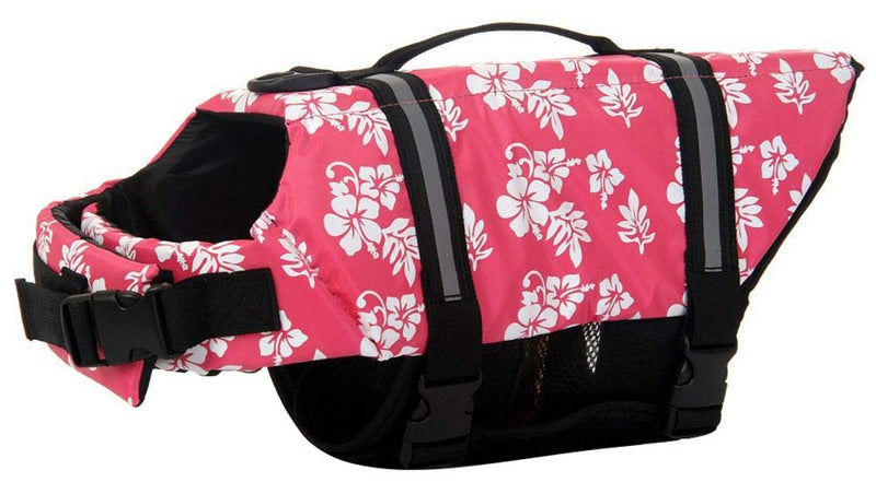 ChezAbbey Dog Life Jacket Adjustable Dog Lifevest Swimsuit Safety Vest Apparel Lifesaver Coat S