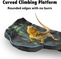 Rock Reptile Climbing Platform, Magnetic Wall Mount Leopard Gecko Basking Platform, Detachable Lizard Resting Shelf for 