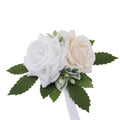 PAWLARISPETS Pet Collar Flower Dog Wedding Flower Bow Tie Removable Floral Accessory for Dog Collar Elegant Rose Charm for Wedding Ceremony Puppies Grooming Pet Photo Prop (White)