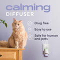 BUDDYJOY Cat Calming Diffuser Refills – Long-Lasting 30-Day Formula, Cat Pheromones Calming Diffuser for Stress Relief, Relaxation, and Anxiety Reduction, Easy to Use – (2 Diffusers + 2 Refills)