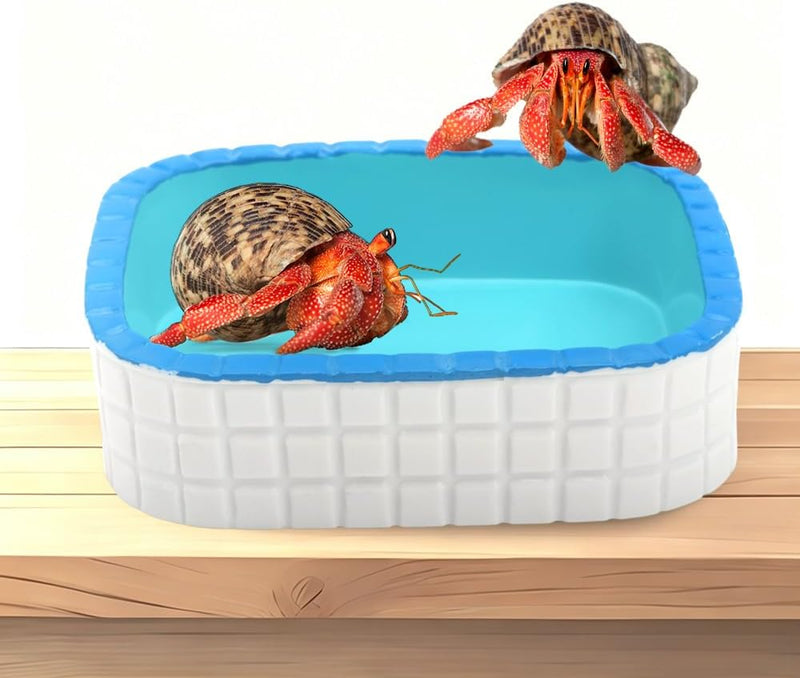 1 Pack Hermit Crab Climbing Toy Small Bathtub Water Basin Food Bowl for Hermit Crab Small Reptiles