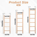 Bird Ladder for Cage, 3 PCS Bird Cage Ladder Wooden Hanging Parrot Wood Step Parakeet Ladders Climbing Small Wooden Ladd