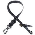 AUBELL Dog Seat Belt for Car,Updated 3-in-1 Adjustable Reflective Bungee Heavy Duty Dog Car Harness Tether with Clip Hook Latch & Buckle,Swivel Zinc Alloy Carabiner,Black
