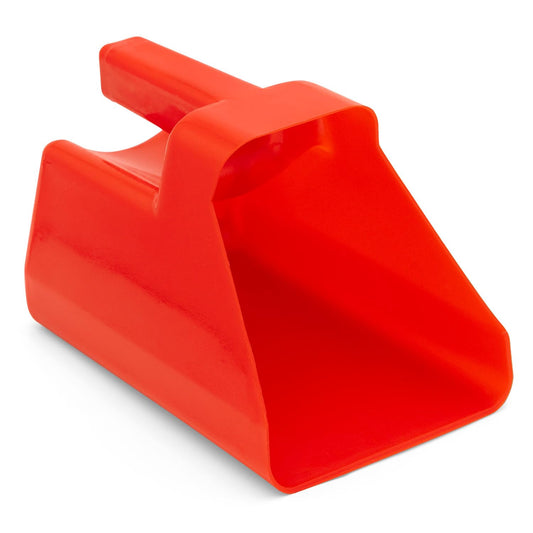 Jeffers Super Scoop 3 Quart – Lightweight and Heavy Duty Plastic Feed Scoop for Pet Food, Grain, Dog Food, Cat Litter, Flour, Rice, Chicken Feed, Garden Soil, Barn, Farm, and Outdoor Use - Red