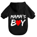 Cayxatiu Cat Hoodies for Cats Pet Puppy Clothes Dog Hoodie Mama'Boy Printed Hooded Sweatshirt for Small Medium Size Dogs(Black,2XL)