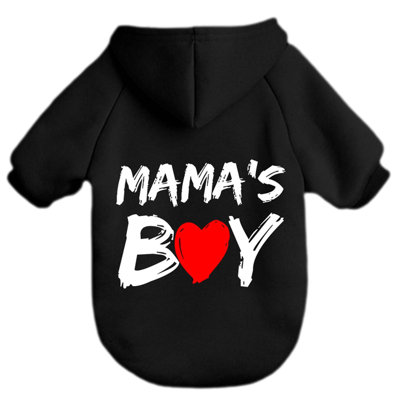 Cayxatiu Cat Hoodies for Cats Pet Puppy Clothes Dog Hoodie Mama'Boy Printed Hooded Sweatshirt for Small Medium Size Dogs(Black,2XL)