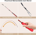 YULOYI Cat Toys for Indoor Cats, 13 Packs Interactive Cat Wand Toy Set with Feather Toys & Teasers, Fun Cat Toys for Exercise, Playtime and Boredom Relief