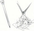 E6 Horseshoe Nails, 60 Pcs - 2.1 Inch Galvanized & Polished Steel Farrier Nails, Sharp Bevel Tip for Precision Driving, 