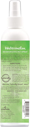 TropiClean Dog Perfume, Watermelon Cologne Deodorizing Spray, 8oz