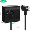 Adjustable Thermostat, Briidea Plug in Heating & Cooling Thermostat with LED Indicator, Compatible with Space Heater, Wi
