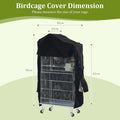 Gralara Bird Cage Cover Birdcage Cover, Washable Protection Blackout Cover Waterproof for Parakeets Lovebirds Macaw, Square Cages Accessories, Style A