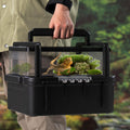 Portable Reptile Cage Carrier Tank with Handle Reptile Transport Container Terrarium Box Habitat Cage Pet Houses for Tur