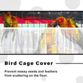 Bird Cage Seed Catcher Skirt, Bird Cage Mesh Net Cover, Parakeet Cage Skirt, Birdcage Cover Seed Catcher for Round Squar
