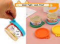 Joyinjojo Cat Food Can Lids with Cat Food Spoon, 4 Pack Small Silicone Pet Food Can Covers Lids for Cat Food Cans 3 oz, 