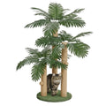 LEMONDA 31.5Inch Cat Scratching Post,Cat Scratcher Tree with 3 Scratching Poles & 2 Interactive Dangling Balls,Cats Scratching Posts for Indoor Kitten & Adult Cats