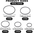 PAGOW 10pcs Fish Feeding Rings Set, 5 Sizes Floating Aquarium Plant Corral