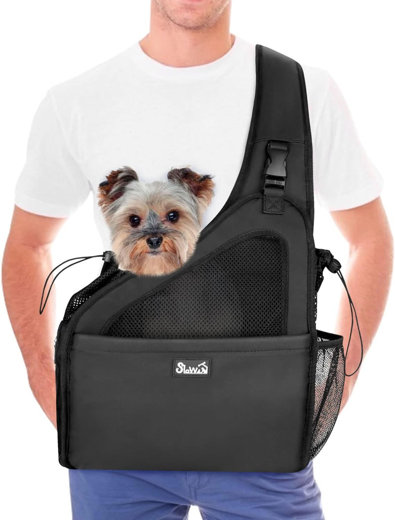 Lukovee Pet Sling, Removable Hard Bottom for Small Dogs, 6-12 lbs