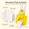 Bird Diaper Clothes Set with Leash and Absorbent Pads, Reusable Parrot Flight Suit Outfit for Cockatiel Conure Budgie