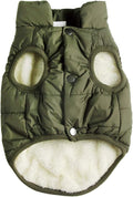JoyDaog Fleece Lined Dog Jacket for Small Dogs,Winter Dog Coat,Green XS