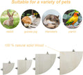 Litewoo Bird Parrot Corner Perch Flat Platform Stand, Easy to Install, Safe and Stable, Smooth Polishing Without Hurting Feet, Solid Hardwood Bird Cage Perches（XL）