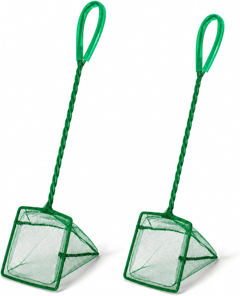 JJUNW Aquarium Fish Net for Fish Tank, 2 Pack Small Fish Tank Net