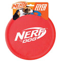 Nerf Dog Nylon Flyer Dog Toy, Flying Disc, Lightweight, Durable and Water Resistant, Great for Beach and Pool, 9 inch diameter, for Medium/Large Breeds, Single Unit, Red