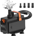 AquaMiracle 880GPH Aquarium Water Pumps (3330L/H, 45W) Fountain Pump Pond Pump Submersible Water Pump with Flow Control 