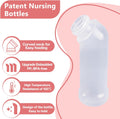 Puppies Nursing Nipple with Syringe, Wide Mouth Angled Kittens Feeding Bottles, with Ventilation Valve Resistant Tearing