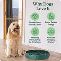 Reggie Snuffle Mat for Dogs, for Calming Support, Reducing Speed Eating, and Mental Stimulation, Durable & Easy to Clean Sniff Mat for Dogs, 20" Large Diameter, Dog Enrichment Toys, Hunter Green