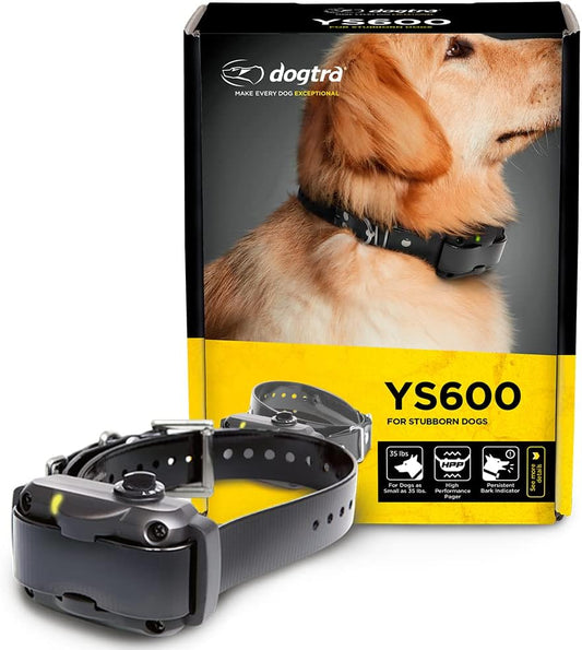 Dogtra YS600 No Bark Collar for Large Dogs 35 lbs and Up, Rechargeable Waterproof Bark Control Collar, 10 Stimulation Le