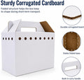HiBi 12 Pack Small Animal Cardboard Carriers, 11 x 6 x 8 in, White