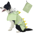 Dog Raincoat, Waterproof Reflective Adjustable Hooded Dog Rain Coat with Leash Hole, Lightweight Breathable Pet Poncho for Dogs (Green Dinosaur, X-Large(37-55lb))