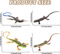 DONGKER 4 PCS Cat Lizard Toys,PVC Simulated Lizards Kitten Toys Bite Resistant for Kittens Adult Cats Over 6 Months Old 