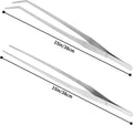 Vaincre 2PCS 15" Curved Stainless Steel Aquarium Reptile Feeding Tweezers