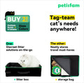 Travel Light Portable Cat Travel Litter Box. Ultra-Lightweight, Stop Lugging a Heavy Hard Litter Box. Zipped Lid, Keep Everything Contained. Ideal for Hotel Stays, Car Trips, Flights Without Any Mess