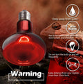 Reptile Heat Lamp Bulbs 100W 2 Pack,Day and Night Infrared Basking Spot Heating Light Combo,UVA Heat Lamp Bulb for Repti