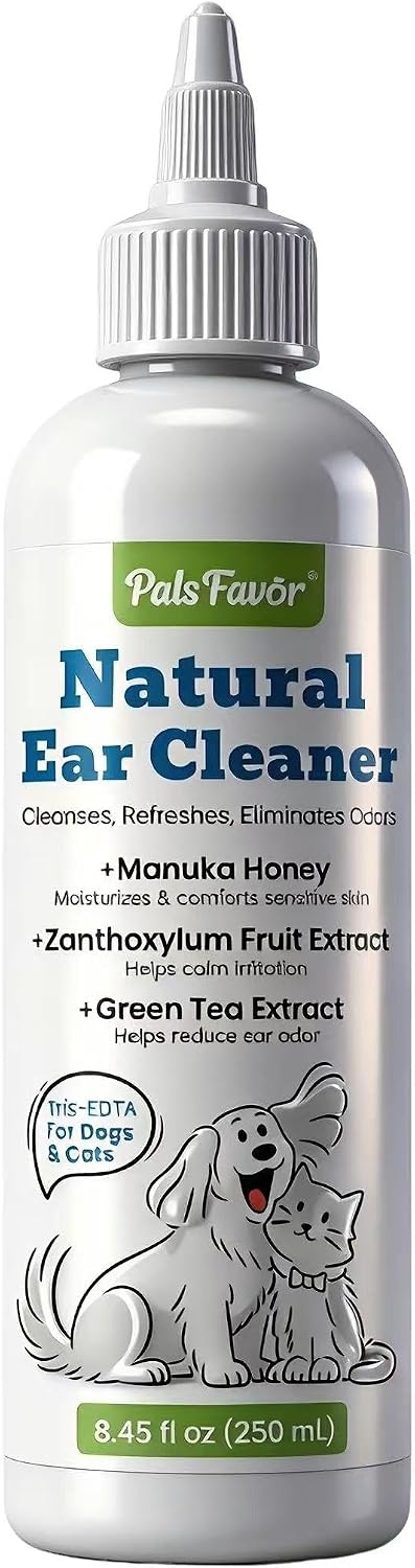 Dog & Cat Ear Cleaner, 8.45oz pH‑Balanced No‑Sting Ear Wash