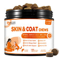 NATURE TARGET Omega 3 Fish Oil for Dogs, Salmon Oil Skin and Coat Supplement for Dogs Itchy Skin Relief with Omega 3-6-9 (EPA & DHA), Zinc, Biotin and Vitamin E & C - 120 Salmon Flavored Soft Chews