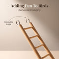 2 Pcs Bird Ladder, Wooden Bird Cage Ladder Birds Cage Accessories