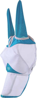 Harrison Howard Mule Donkey Fly Mask Full Face Protection with Nose Cover Sky Blue L