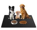 40"x30" XXL Silicone Dog Feeding Mat, 1.5MM Extra Thick Dog Bowl Mat for Food and Water, Large Non-Slip Placemat with High Edges for Dogs Bowls, Easy to Clean, Black