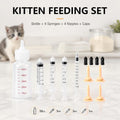 Pet Feeding Syringes with Nipples, Mini Pet Feeding Bottle and Syringes Set, for Small Cat Dog Animals,Newborn Kittens, 