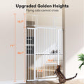 COMOMY 71" Extra Tall Pet Gate, 29.5-40.6" Wide with Adjustable Cat Door