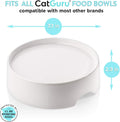 CatGuru Food Table for Cat Bowls, Elevated Feeding Station for Cat Food Bowl, Raised Stand for Pet Food and Water Bowls, Pet Feeder for Indoor Cats, Stress Free Stand for Pet Dishes (Marshnallow)