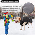 QBLEEV Warm Reflective Dog Jacket, Waterproof Winter Coat With Turtleneck for Cold Weather, Thick Fleece Snowsuit Christmas Vest Pet Apparel for Small Medium Large Dogs XL