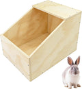 Wooden Rabbit Nesting Box, 16x11x11 inches Solid Wood Small Animal Hideout