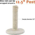 XRzitky Natural Sisal Rope for Cat Scratcher, 1/4 Inch 32FT Sisal Rope for Cat Scratching Post Repair Replacement, Multi Color Cat Scratch Tree Rope Replacement, Solid Black