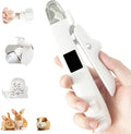 2-in-1 Guinea Pig & Rabbit Nail Grinder & Clipper - Rechargeable Electric Nail File Trimmer with LED Light, Quiet Low-Sp